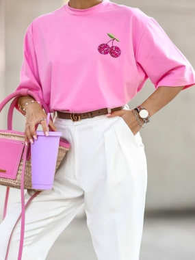 T-shirt CHERRY różowy