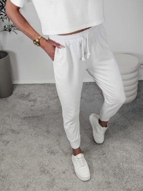 Spodnie dresowe CITY białe