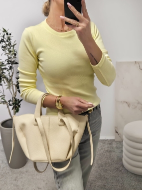 Bluzka prążkowana ARIEN cytrynowa