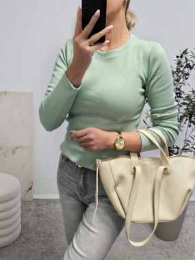 Bluzka prążkowana ARIEN mięta 