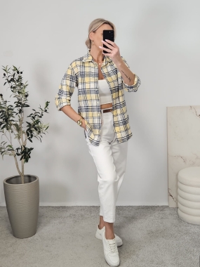 Koszula w kratę white/yellow/granat