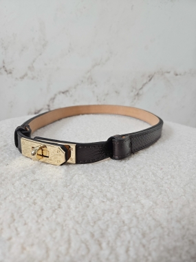 Pasek skórzany regulowany ERMES czekolada