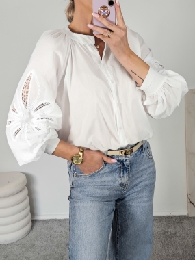 Bluzka koszulowa SUSAN biała