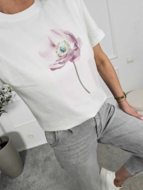 T-shirt NOODA flowers pink