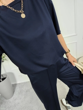 Komplet MADLEN  granatowy