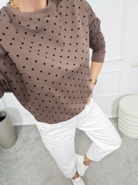 Bluza GROSZKI mokka/black