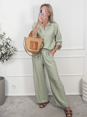 Komplet wiskozowy ADELL pistacja