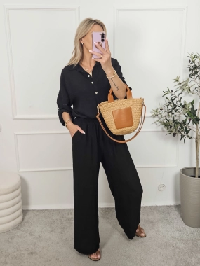 Komplet wiskozowy ADELL czarny