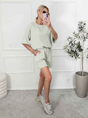 Komplet sztruksowy INEZ short matcha