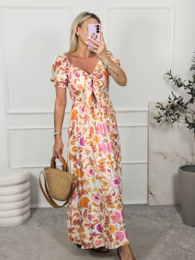 Sukienka TROPICANA orange/pink