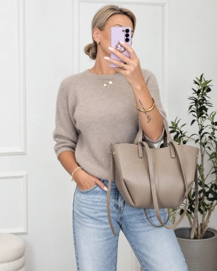Sweterek BABY ALPACKA 3/4 rękaw fango