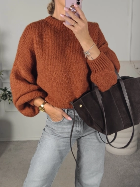 Sweter SHELLY chmurka cinnamon